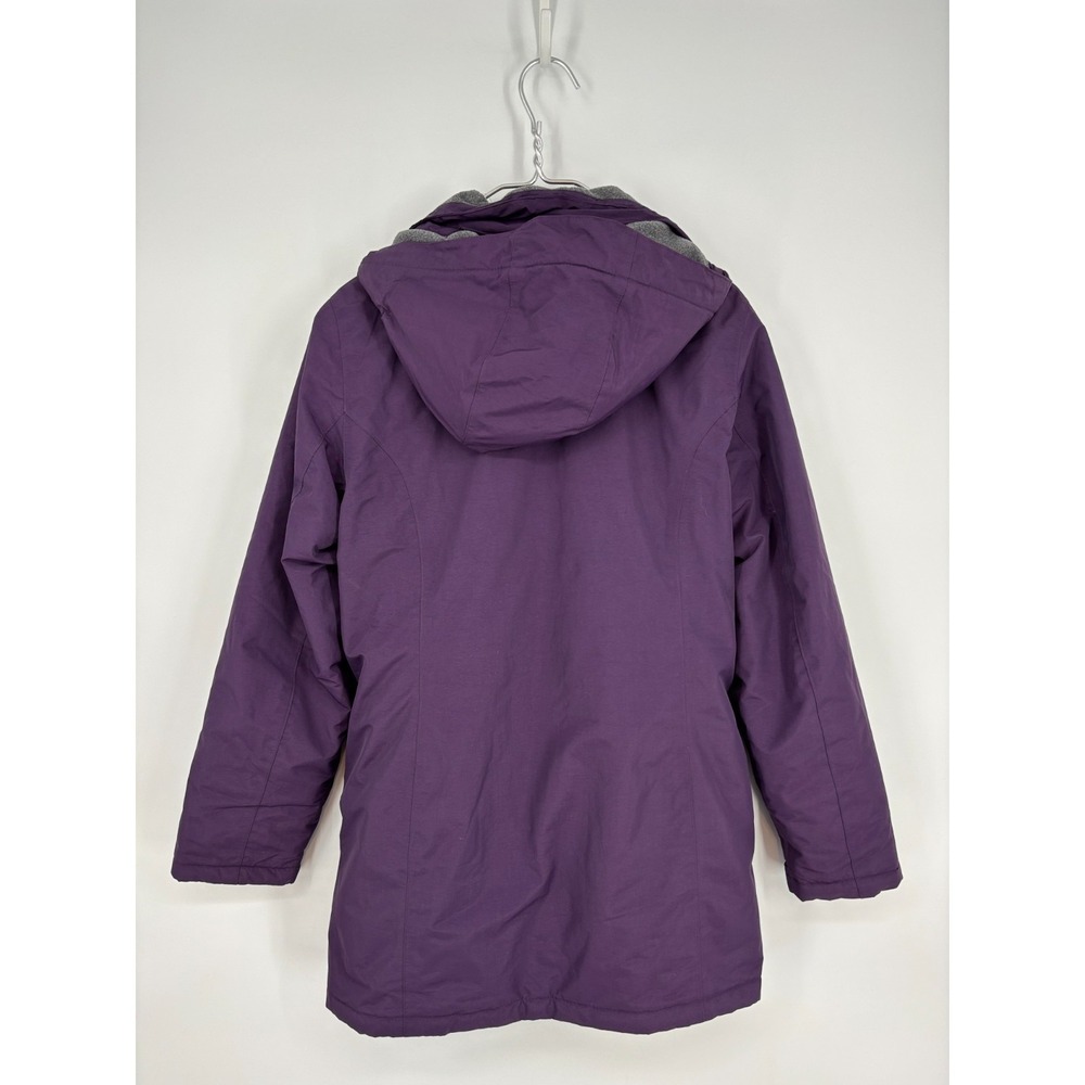 Lands' End Coat Girls M 10-12 Purple The Squall Coat Removable Hood Lined - Picture 2 of 11